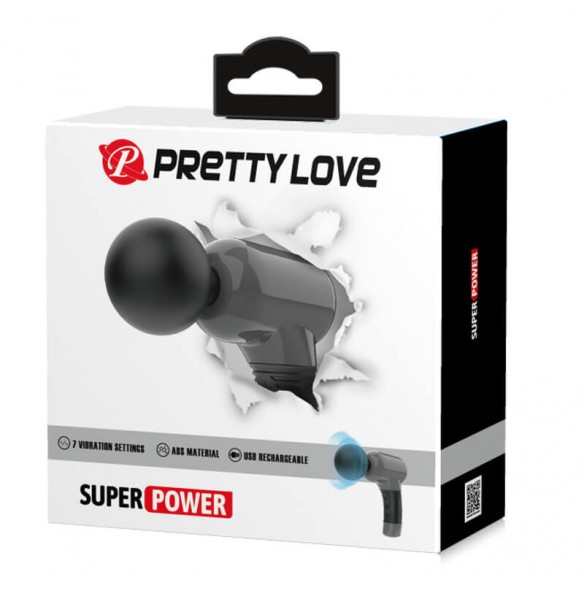 PRETTY LOVE - Super Power Massage Gun (Chargeable - Black) PRETTY LOVE - Super Power Massage Gun (Chargeable - Black)